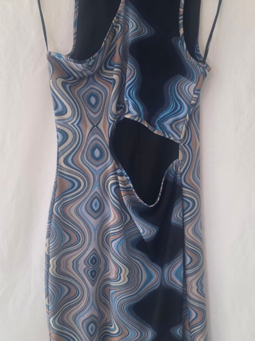 Forever 21 Abstract Wave Cutout Bodycon Dress L